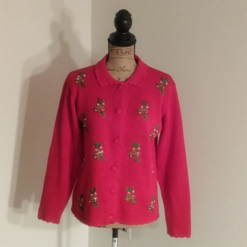 VJ PETITES Holiday Sweater | Sz Petite Small - Picture 1 of 8